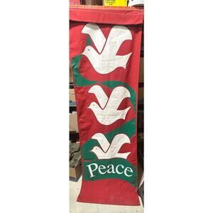 Peace Ribbon Kalamazoo Banner Large 84" Commerical Christmas decor